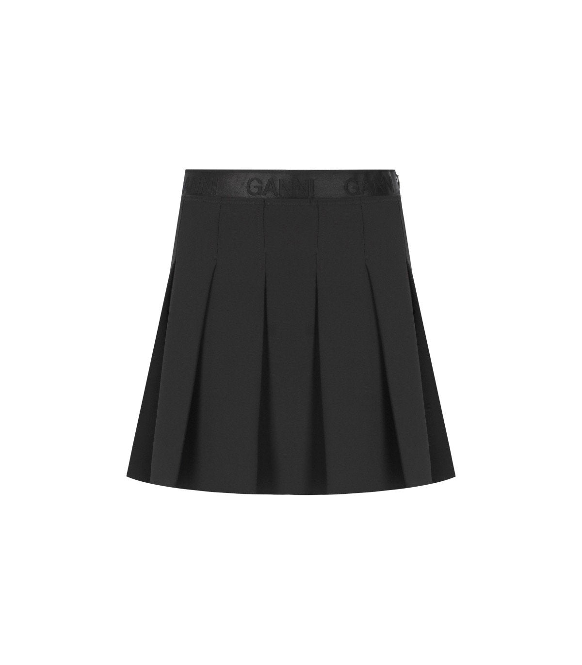 GANNI BLACK PLEATED MINI SKIRT