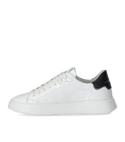 PHILIPPE MODEL TEMPLE WHITE BLACK LEATHER SNEAKER