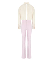 ELISABETTA FRANCHI BURRO QUARZO GEORGETTE JUMPSUIT