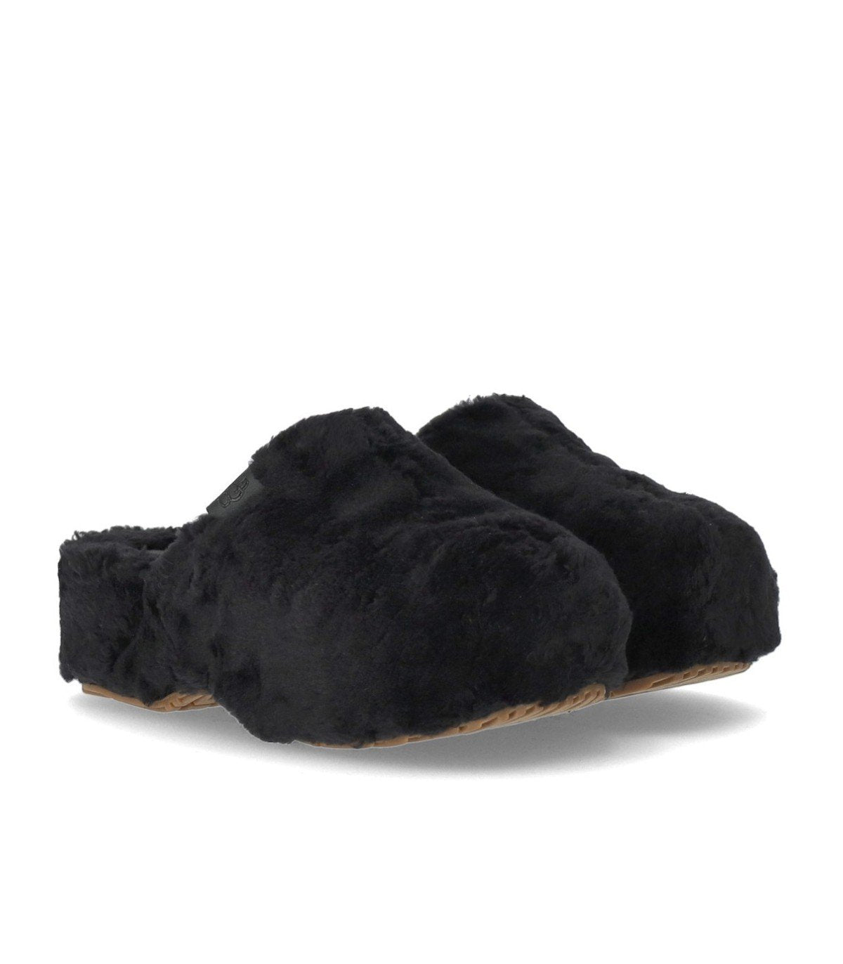 UGG FUZZ SUGAR BLACK CLOG