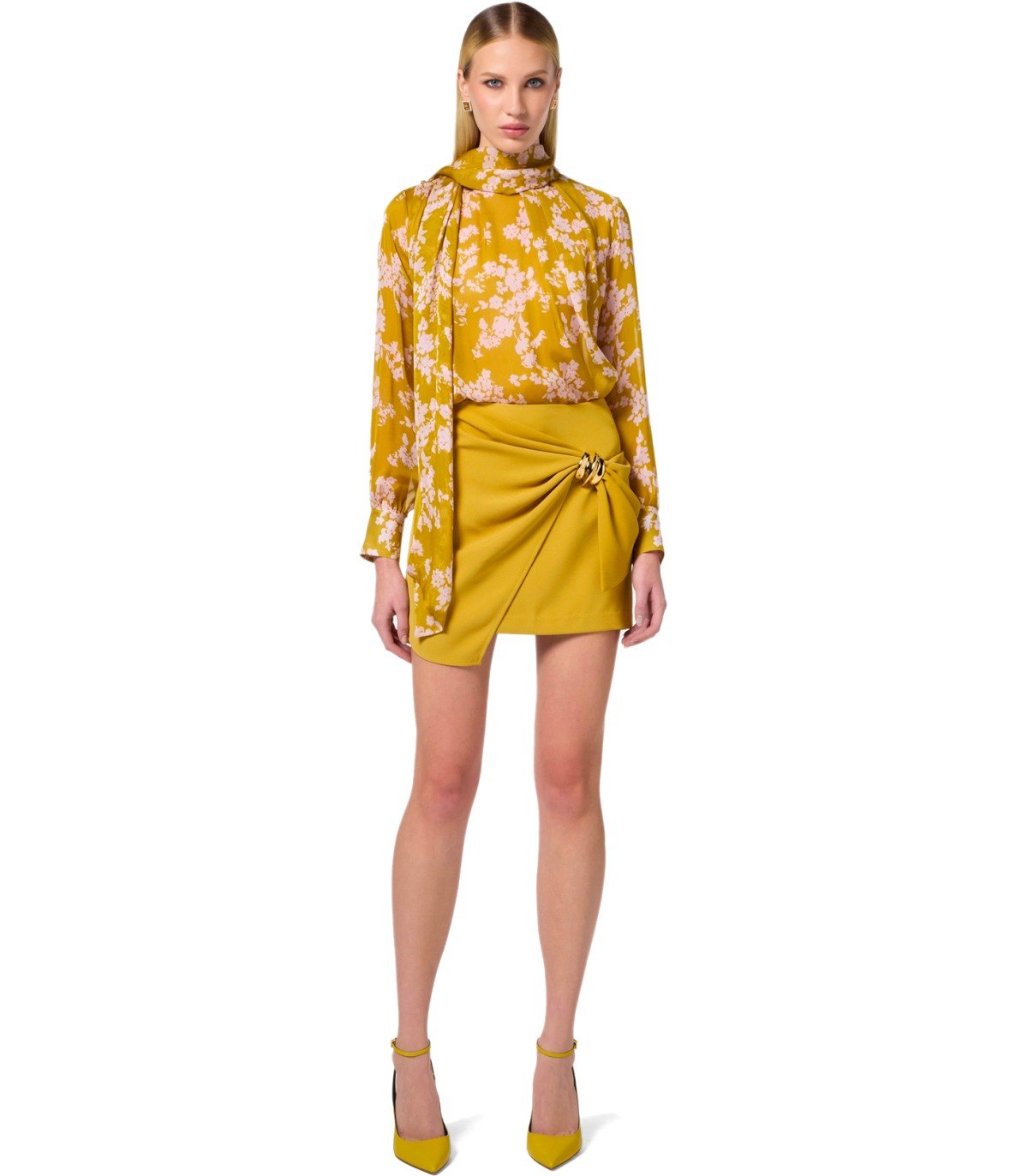 ELISABETTA FRANCHI CURRY WRAP SKIRT