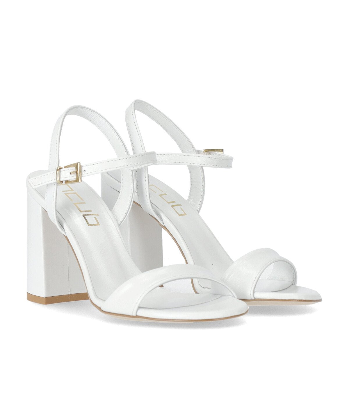 NCUB WHITE HEELED SANDAL