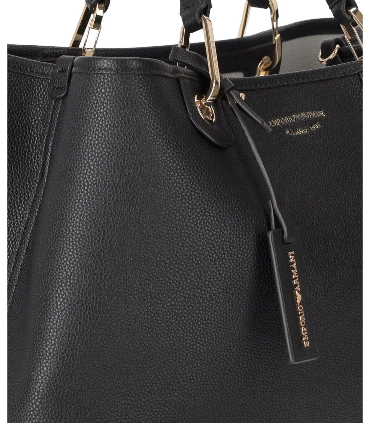 EMPORIO ARMANI MYEA BLACK SHOPPING BAG