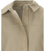 MM MAX MARA LEPRE BEIGE DENIM EFFECT JACKET