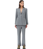 PANTALONE GRIGIO MELANGE GANNI