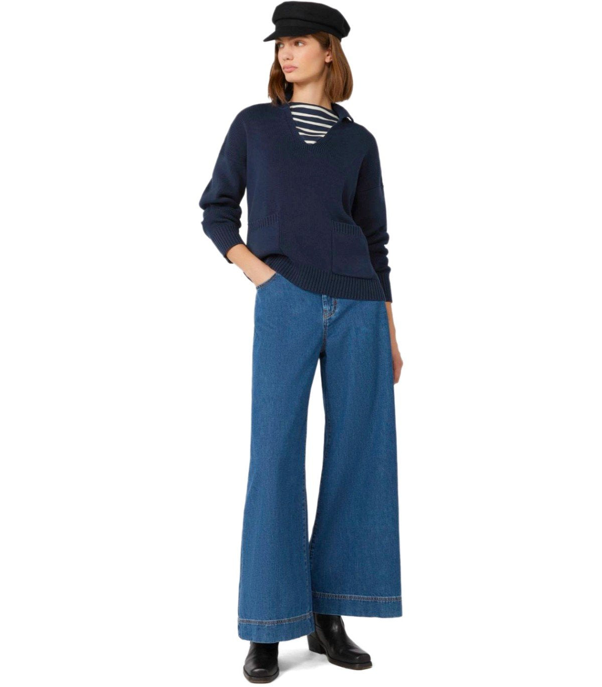MAX MARA WEEKEND SALOON BLUE POLO SWEATER