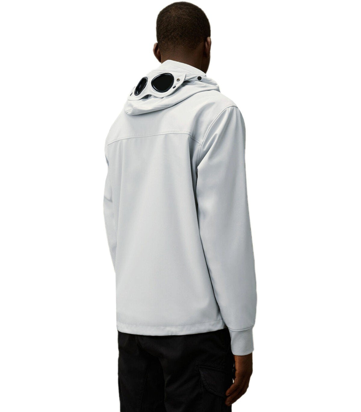 C.P. COMPANY SHELL-R BLUE FOX HOODED JACKET