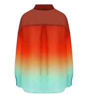 ESSENTIEL ANTWERP HEDEN TIE DYE ORANGE SHIRT