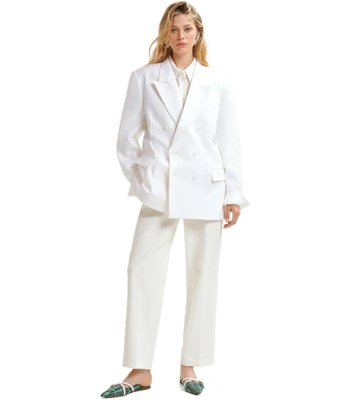 GIACCA DOPPIOPETTO HOLLOW BIANCA ESSENTIEL ANTWERP