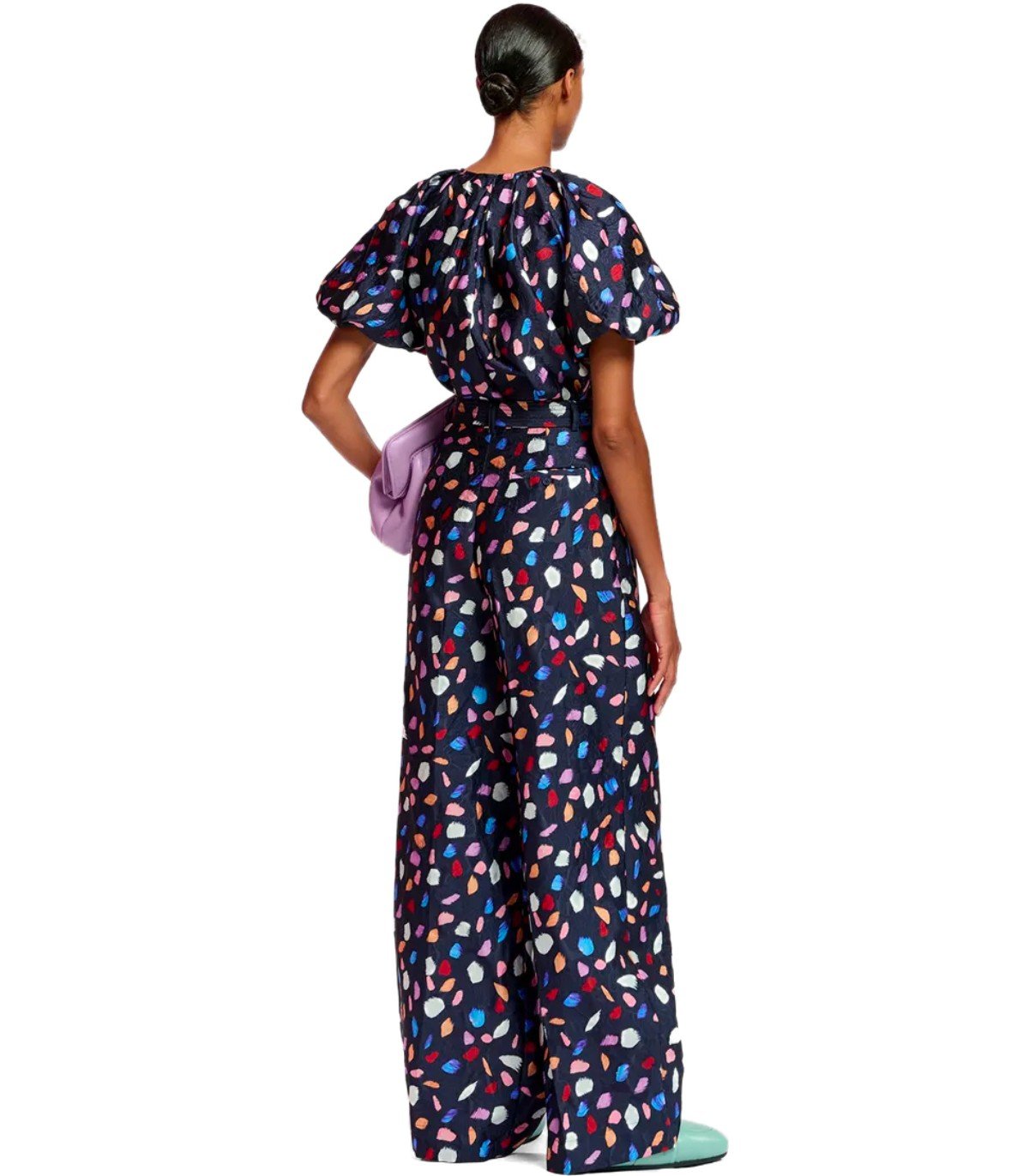 ESSENTIEL ANTWERP FRANKRIJK NAVY BLUE WIDE LEG PANTS