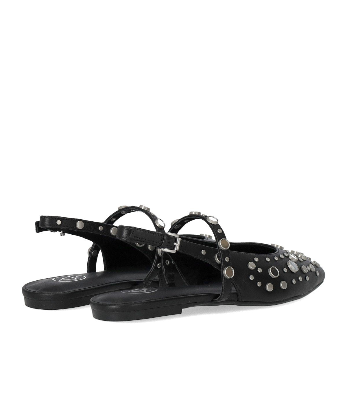 ASH BRENDA BLACK SLINGBACK BALLET FLAT SHOE