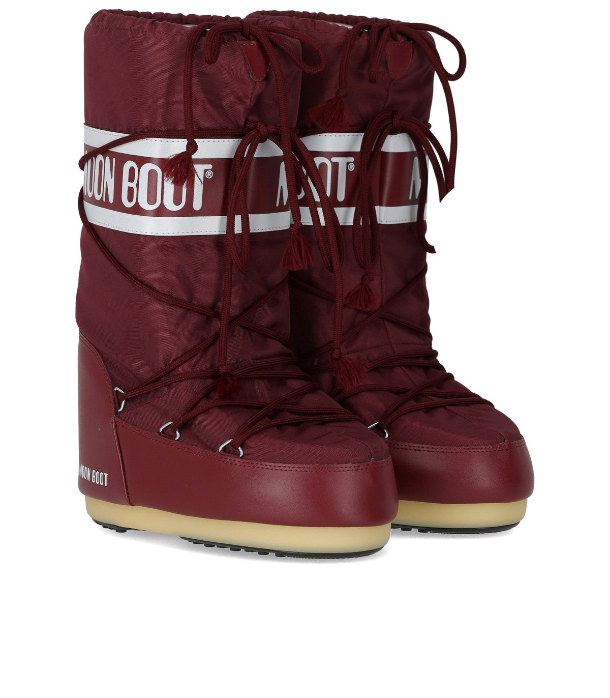 MOON BOOT ICON NYLON BURGUNDY SNOW BOOT