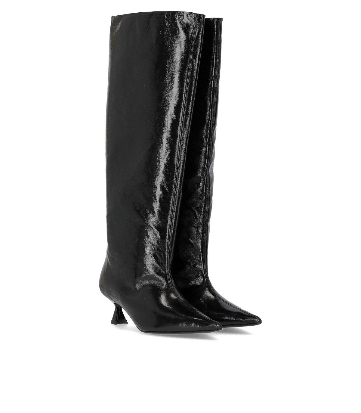 GANNI BLACK NAPLACK SLOUCHY BOOT
