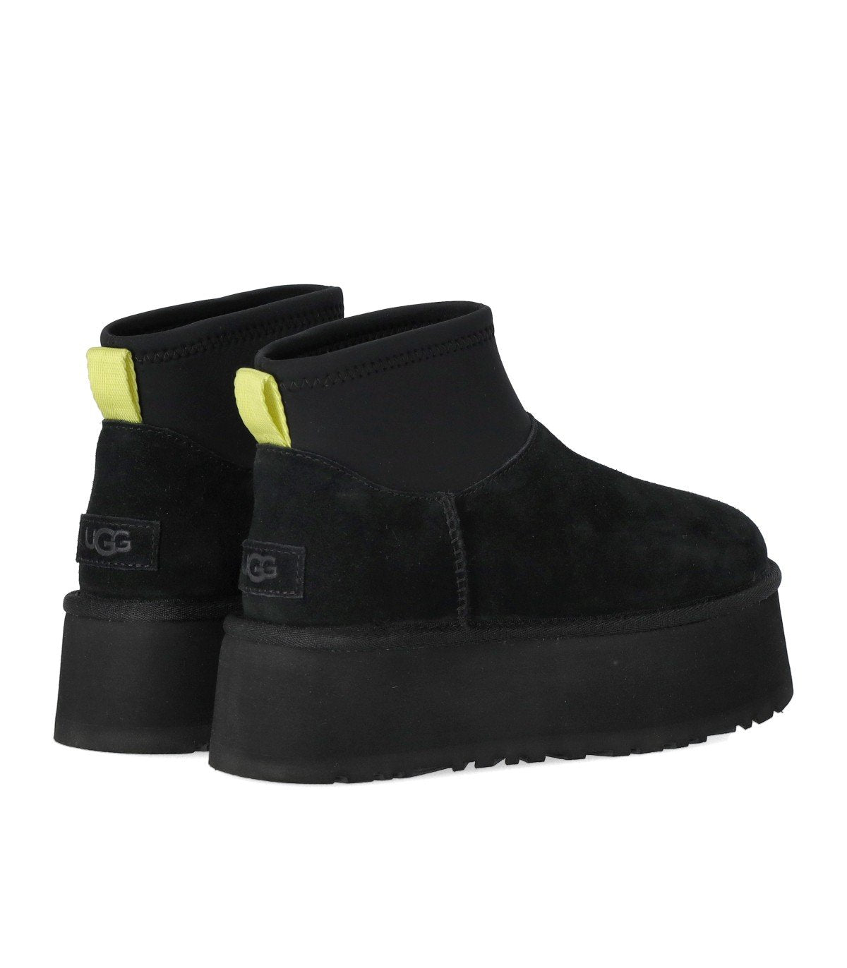 UGG CLASSIC MINI DIPPER BLACK BOOT
