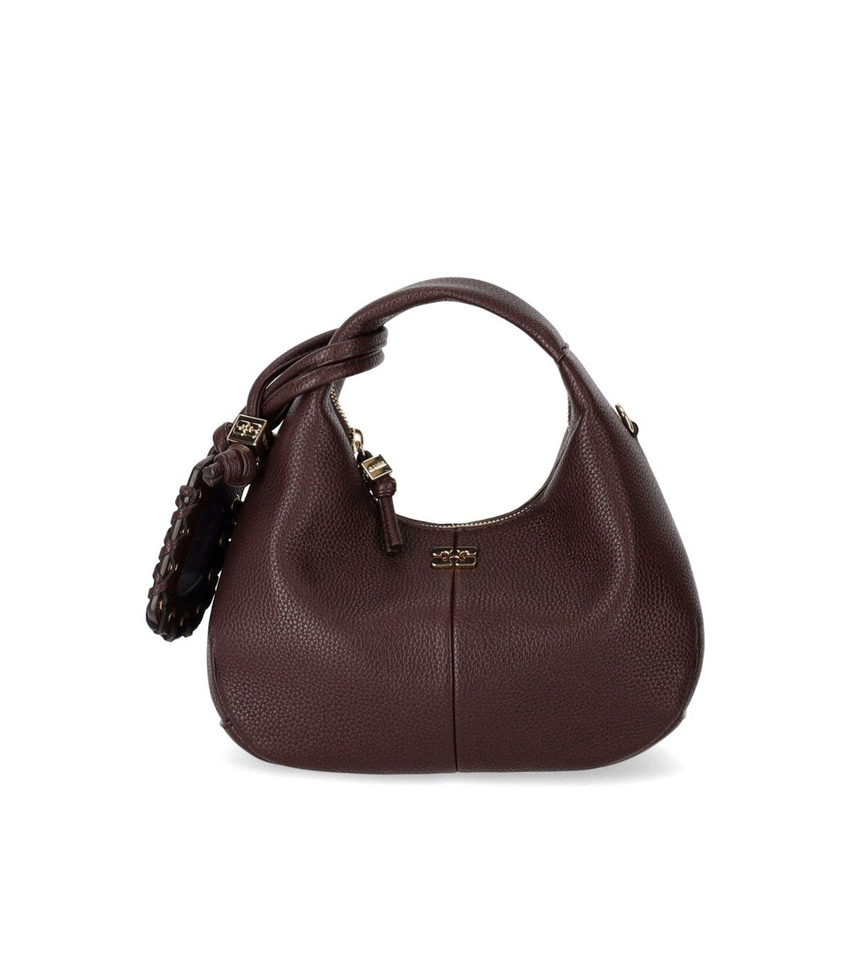 BORSA HOBO MINI CHICORY COFFEE GANNI