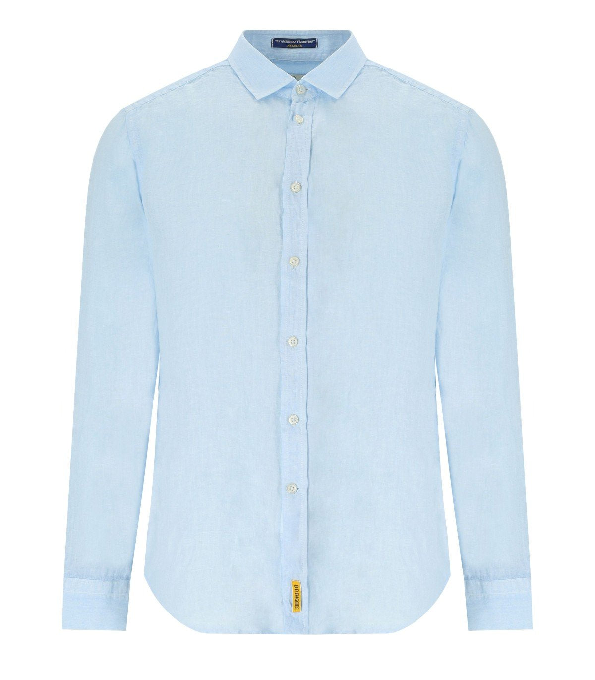B-D BAGGIES BRAD LIGHT BLUE LINEN SHIRT