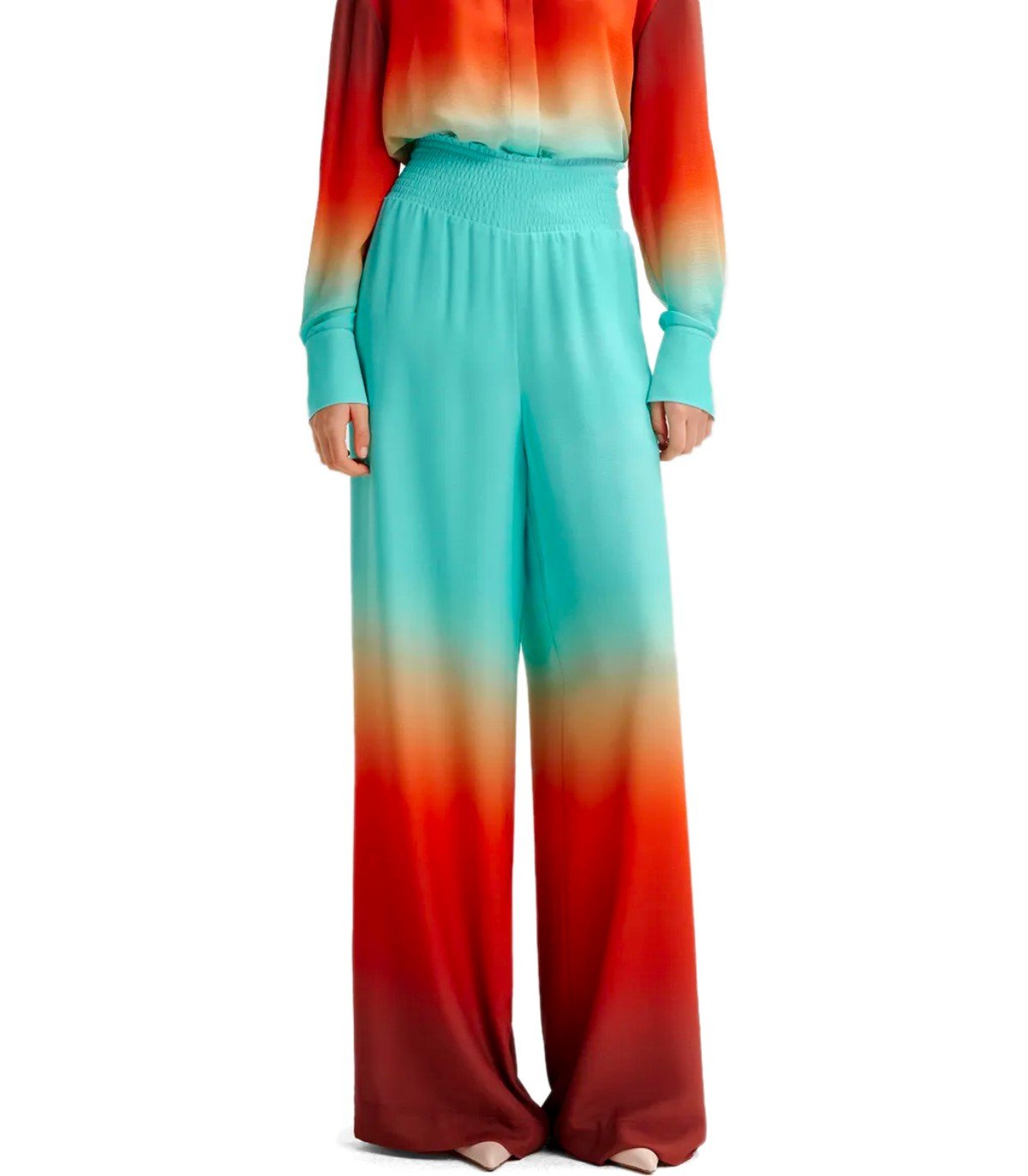 PANTALONE HUG TIE DYE ARANCIONE ESSENTIEL ANTWERP