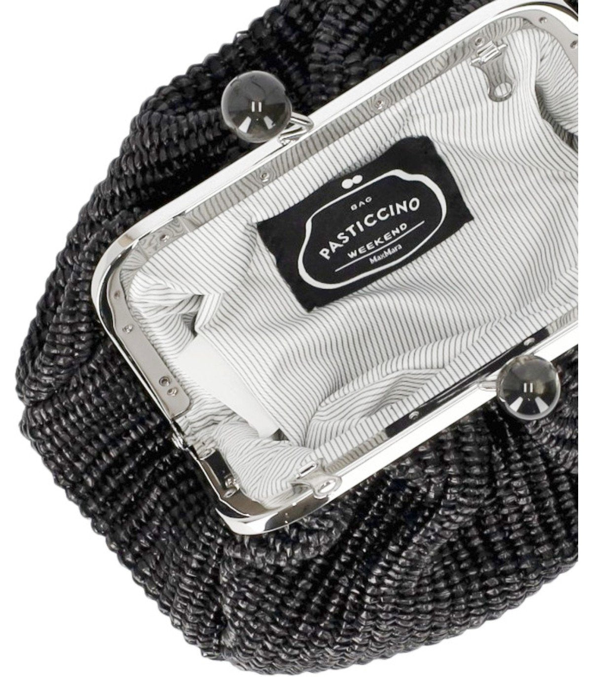 MAX MARA WEEKEND PASTICCINO PALMAS SMALL BLACK CLUTCH BAG