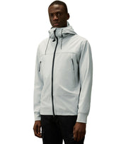 C.P. COMPANY SHELL-R BLUE FOX HOODED JACKET