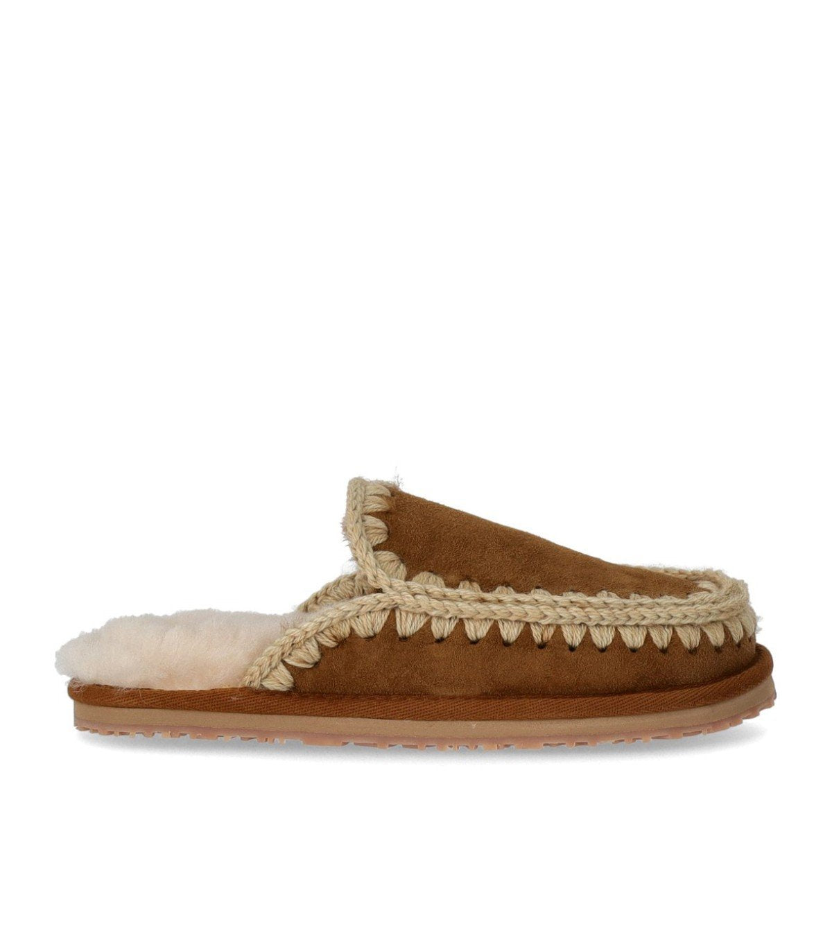 MOU FULL ESKIMO STITCH COGNAC SLIPPER