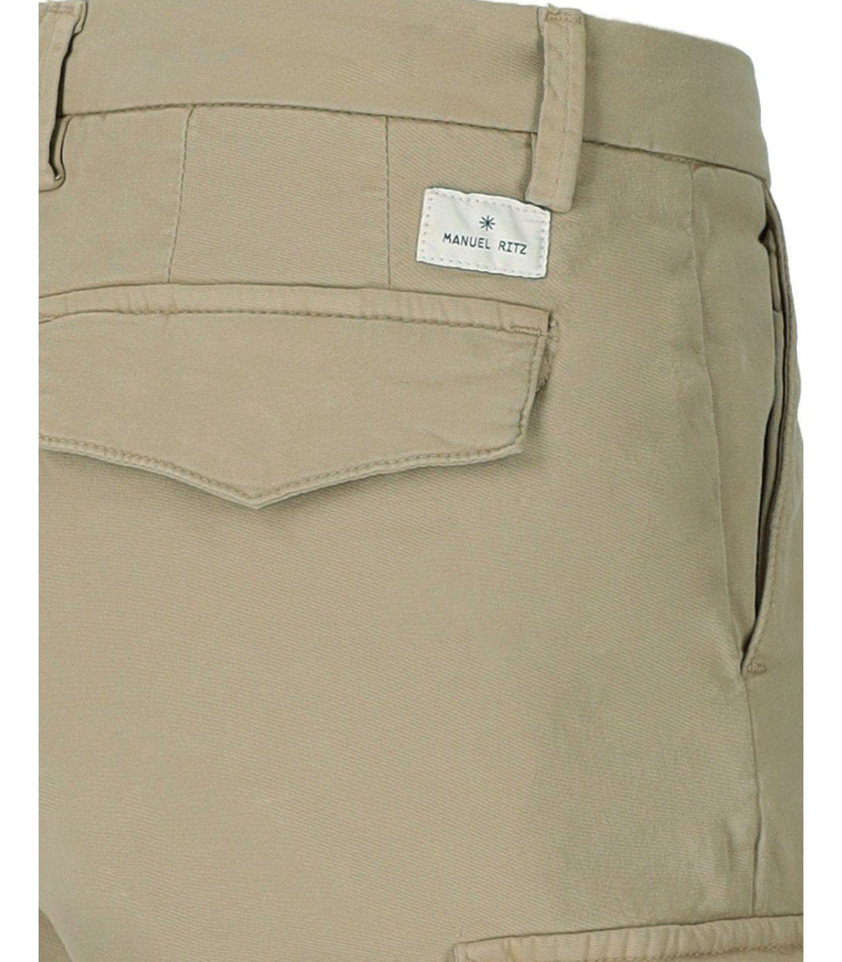 MANUEL RITZ BEIGE CARGO BERMUDA SHORTS