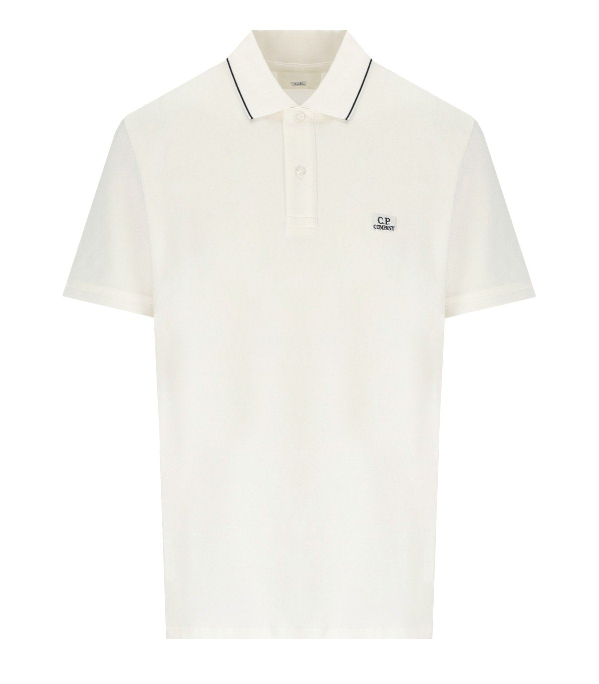 POLO STRETCH PIQUET GAUZE WHITE C.P. COMPANY