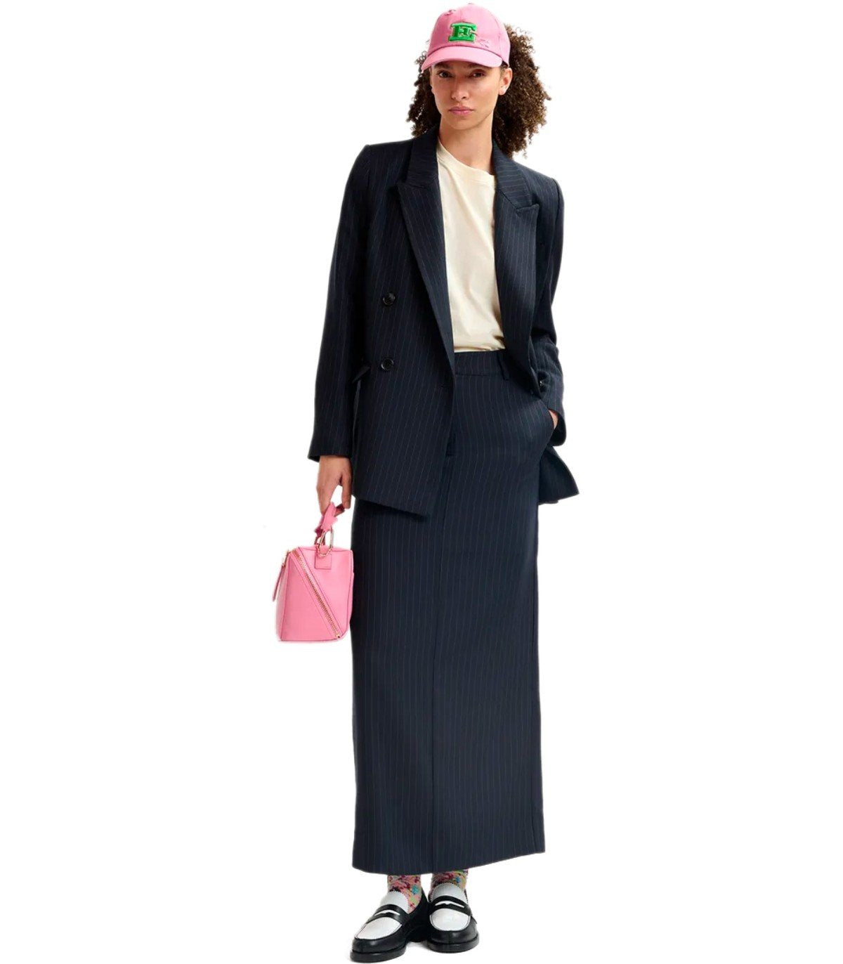 GONNA MIDI GLOSSARY BLU NAVY ESSENTIEL ANTWERP