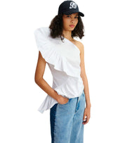 TOP HAVEN ASIMMETRICO BIANCO ESSENTIEL ANTWERP