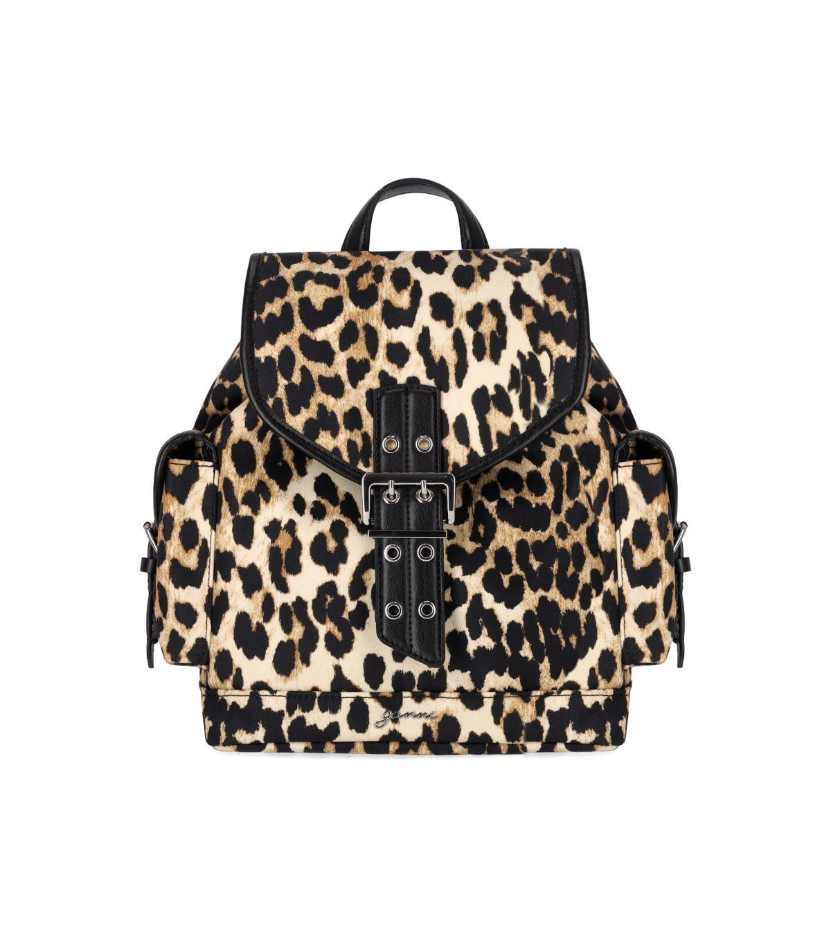 GANNI BUCKY ANIMALIER SMALL BACKPACK