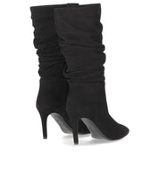 VIA ROMA 15 BLACK SUEDE HEELED ANKLE BOOT