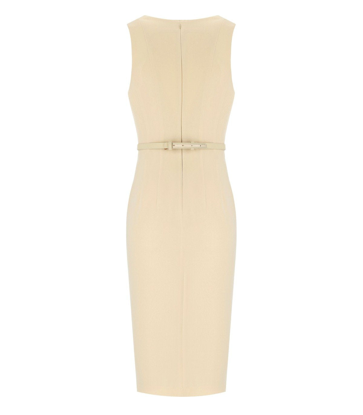 ELISABETTA FRANCHI LEMONADE BELTED SHEAT DRESS