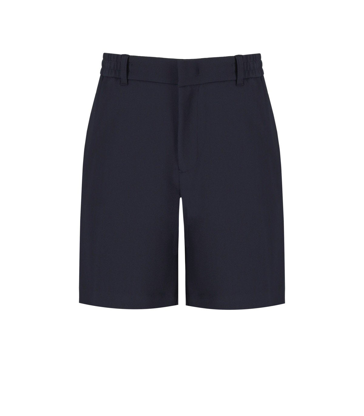 EMPORIO ARMANI BLUE RIBBED BERMUDA SHORTS