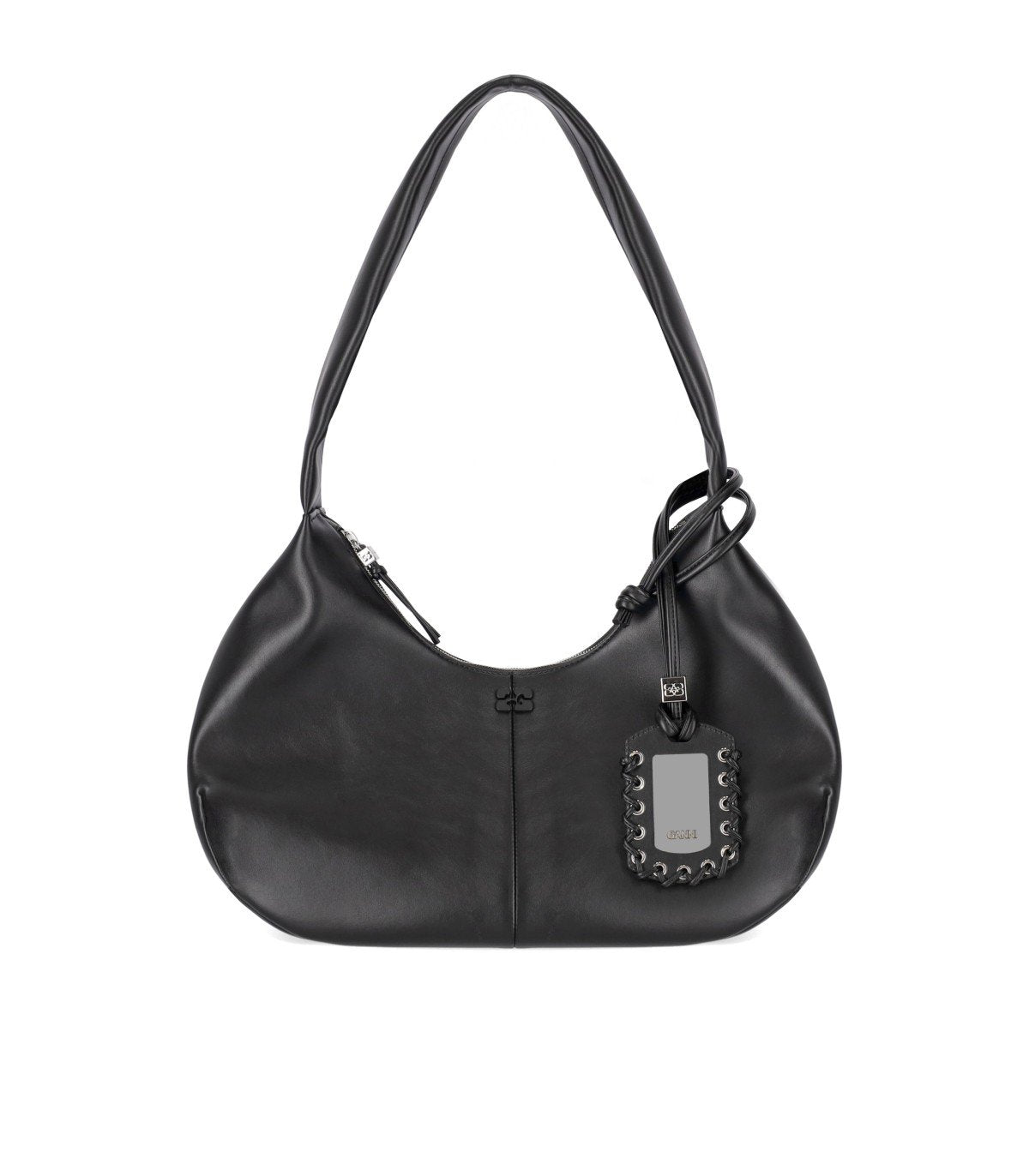 GANNI HOBO BLACK MEDIUM SHOULDER BAG
