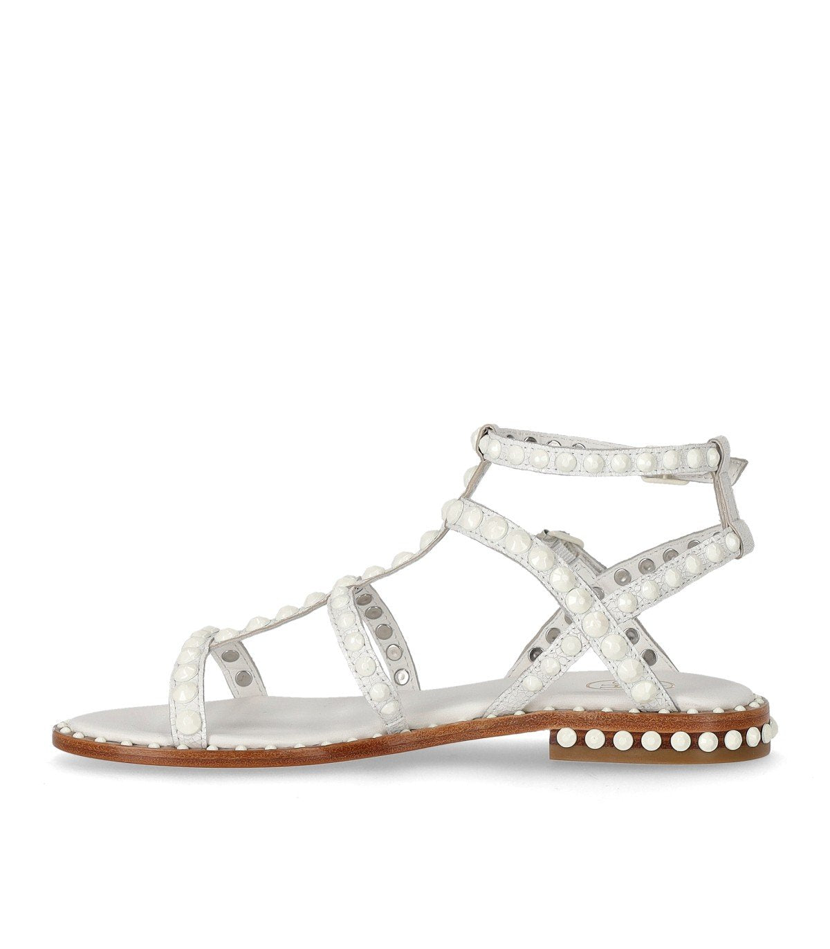 ASH PRECIOUS BIS WHITE FLAT SANDAL