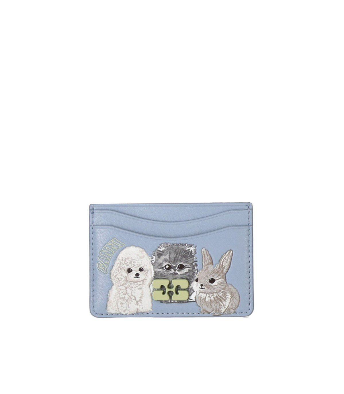 GANNI BOU LIGHT BLUE CARD HOLDER