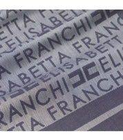 ELISABETTA FRANCHI OLTREMARE JACQUARD FOULARD SCARF