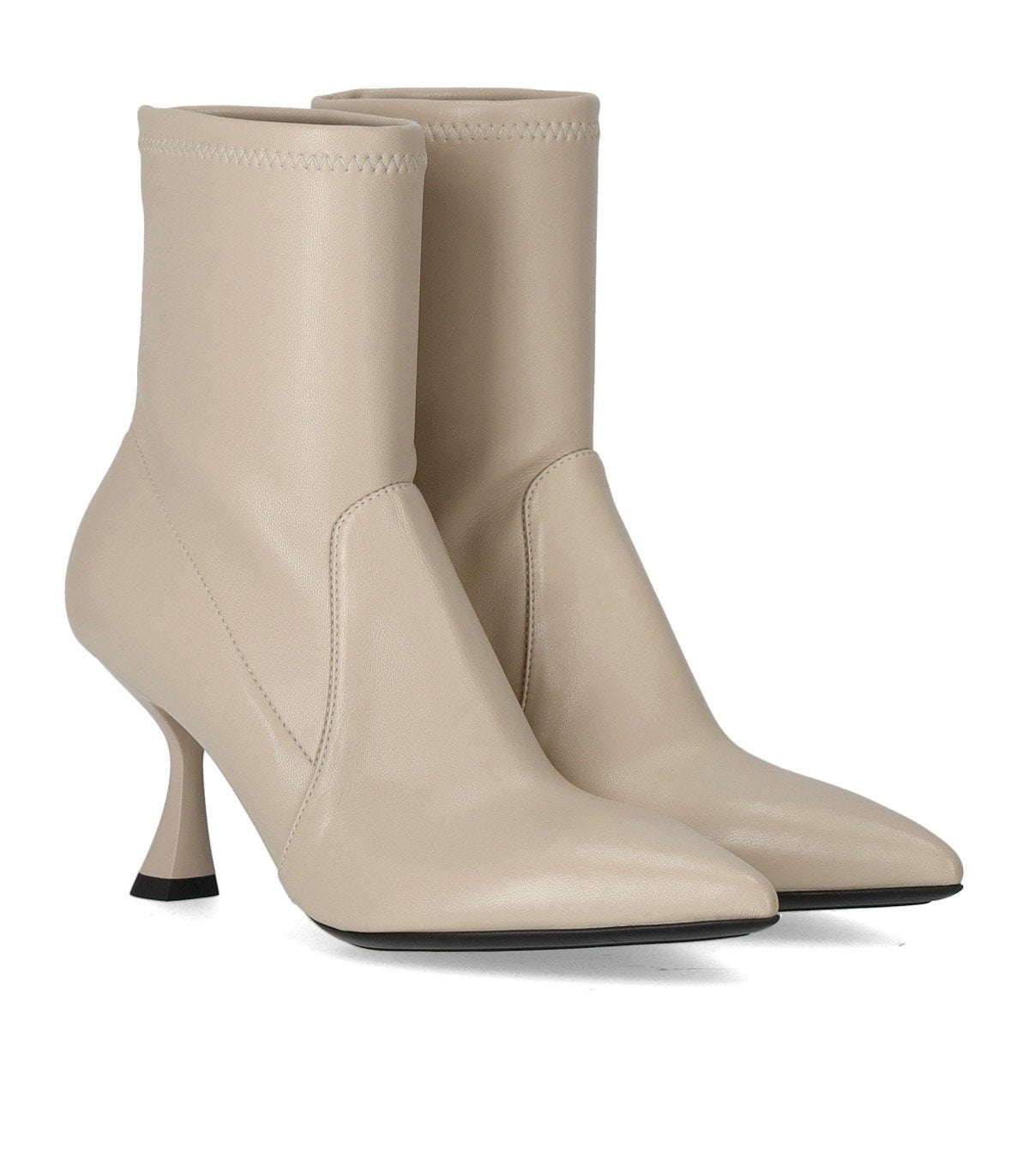 SERGIO LEVANTESI JUNNY CREAM HEELED ANKLE BOOT