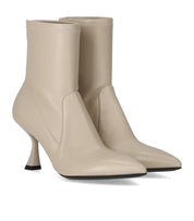 SERGIO LEVANTESI JUNNY CREAM HEELED ANKLE BOOT