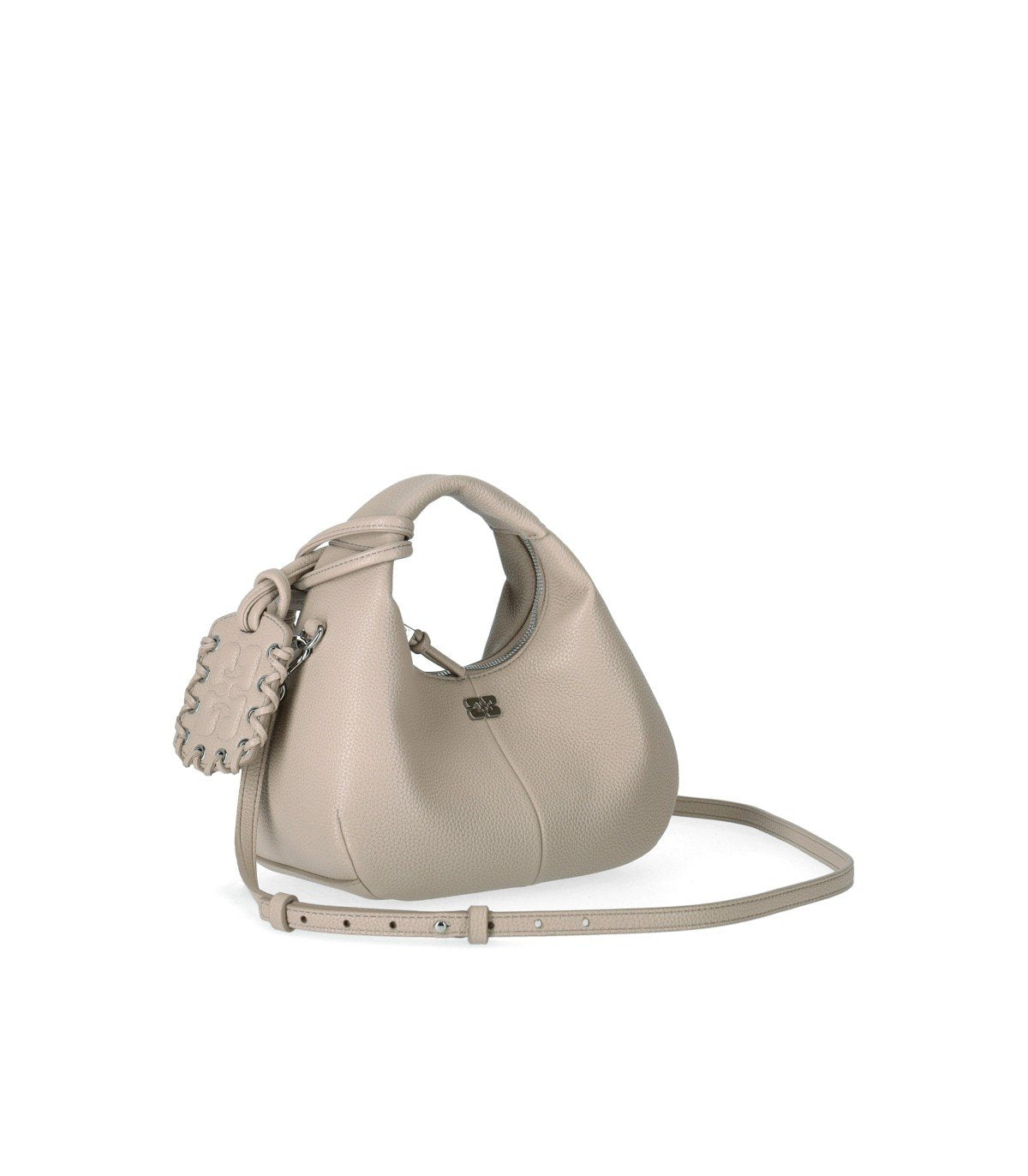 BORSA HOBO MINI WHITE PEPPER GANNI