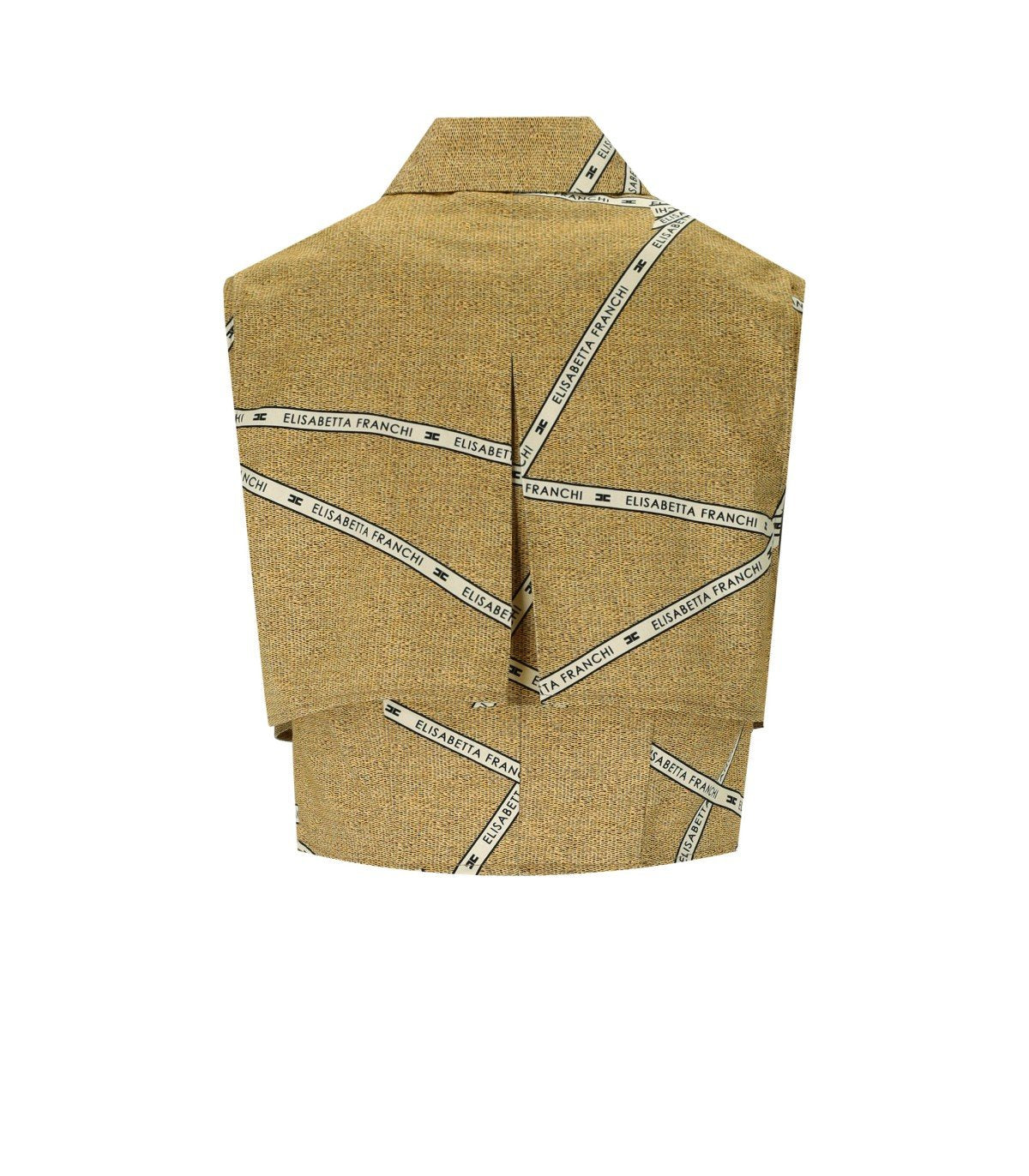 ELISABETTA FRANCHI PAGLIA BURRO CROPPED HEMD