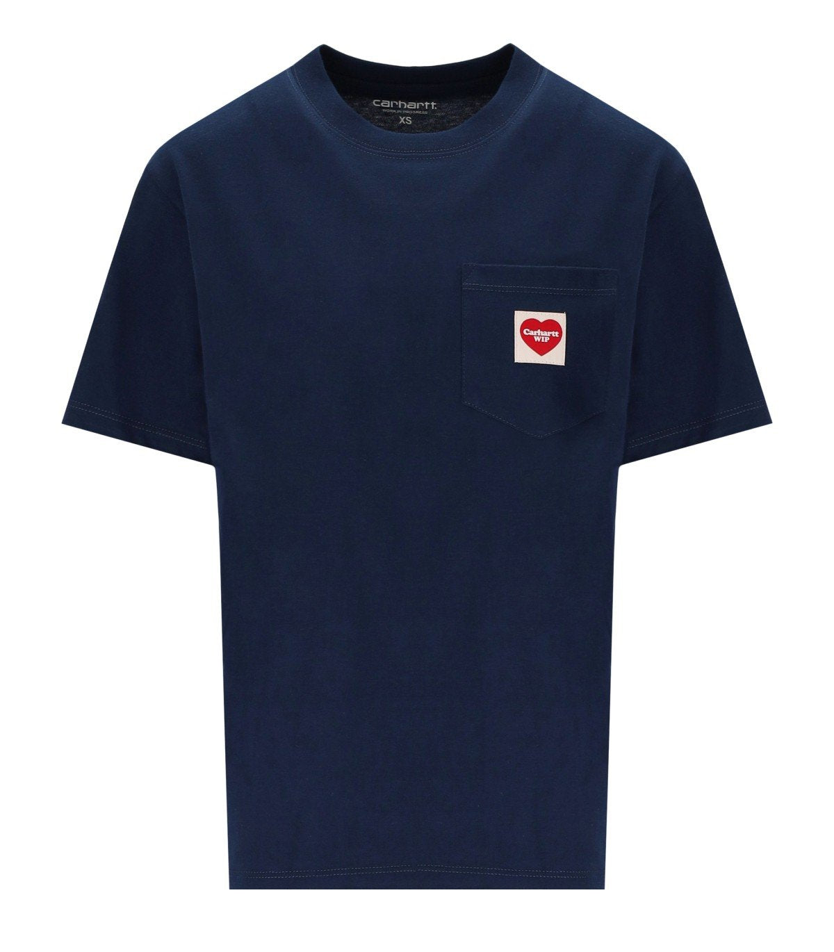 CARHARTT WIP W' S/S POCKET HEART BLUE T-SHIRT