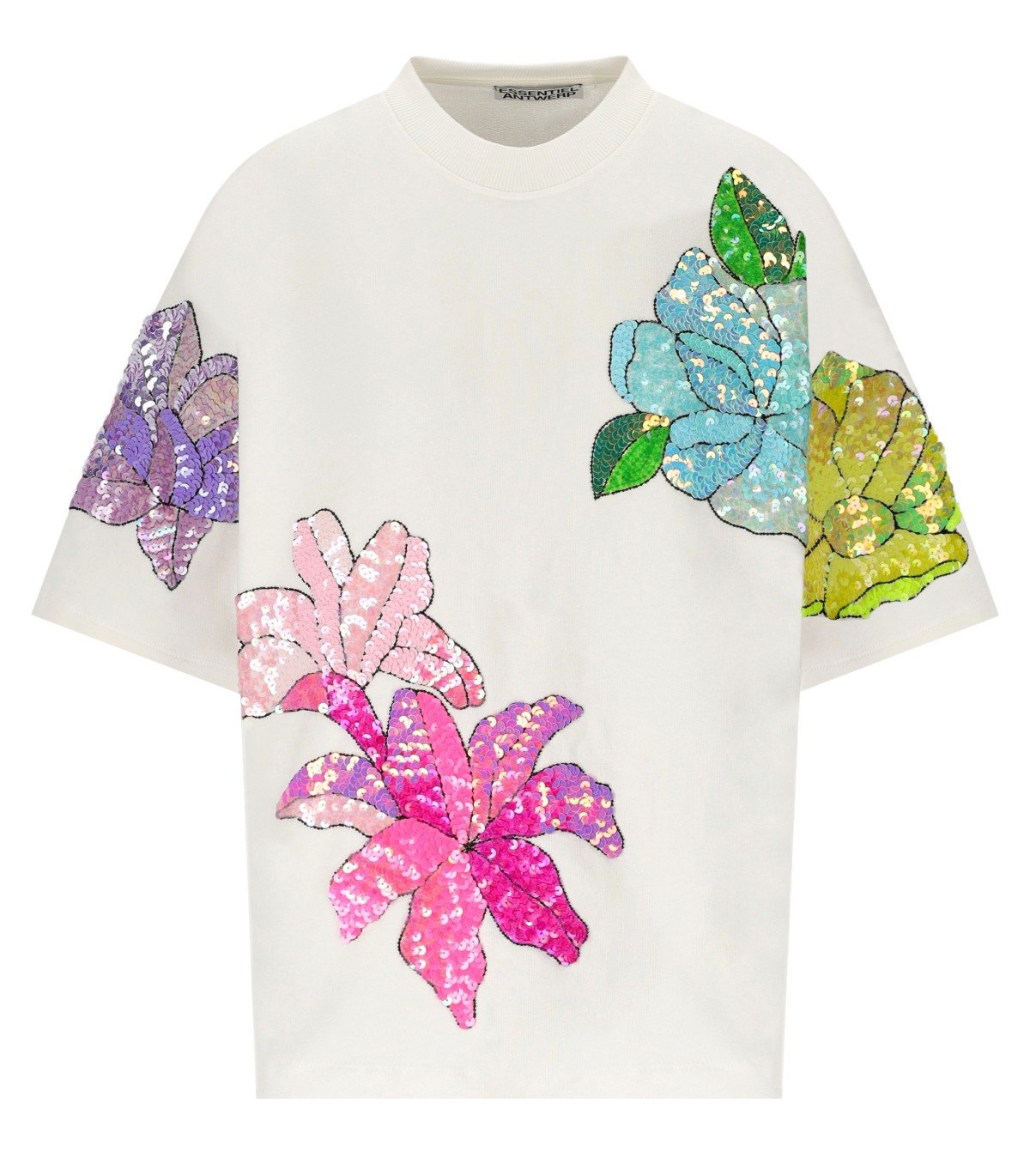 ESSENTIEL ANTWERP HISTAGRAM WHITE SWEATSHIRT