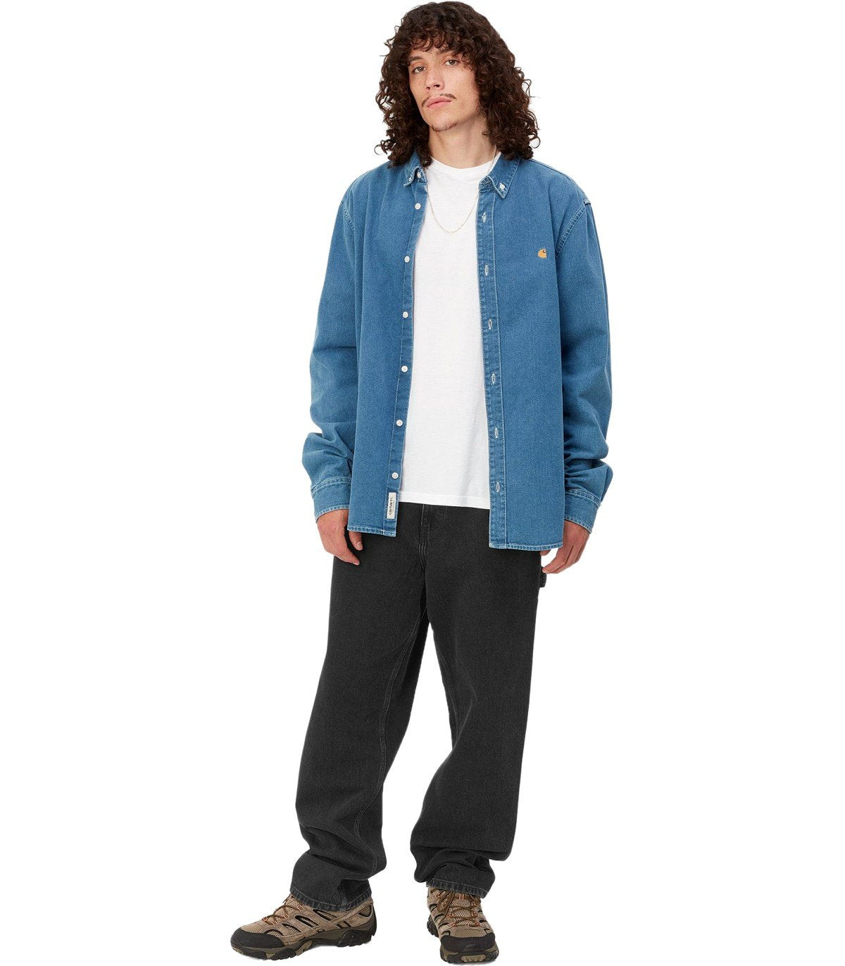 JEAN SINGLE KNEE NOIR STONE WASHED CARHARTT WIP