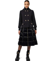 PIUMINO LUNGO A RUOTA NERO ELISABETTA FRANCHI