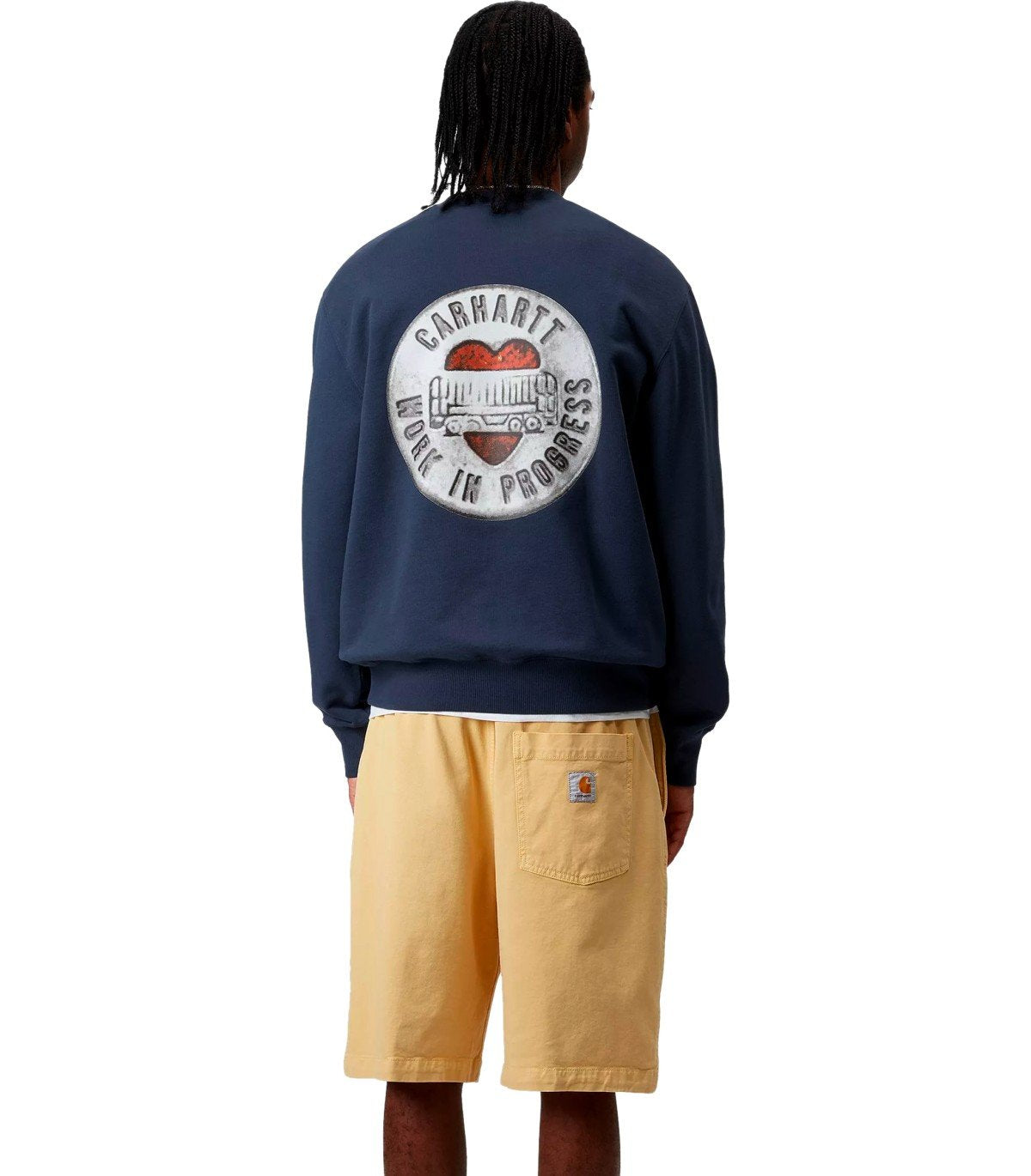 CARHARTT WIP BUTTON BLUE SWEATSHIRT