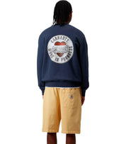 CARHARTT WIP BUTTON BLUE SWEATSHIRT