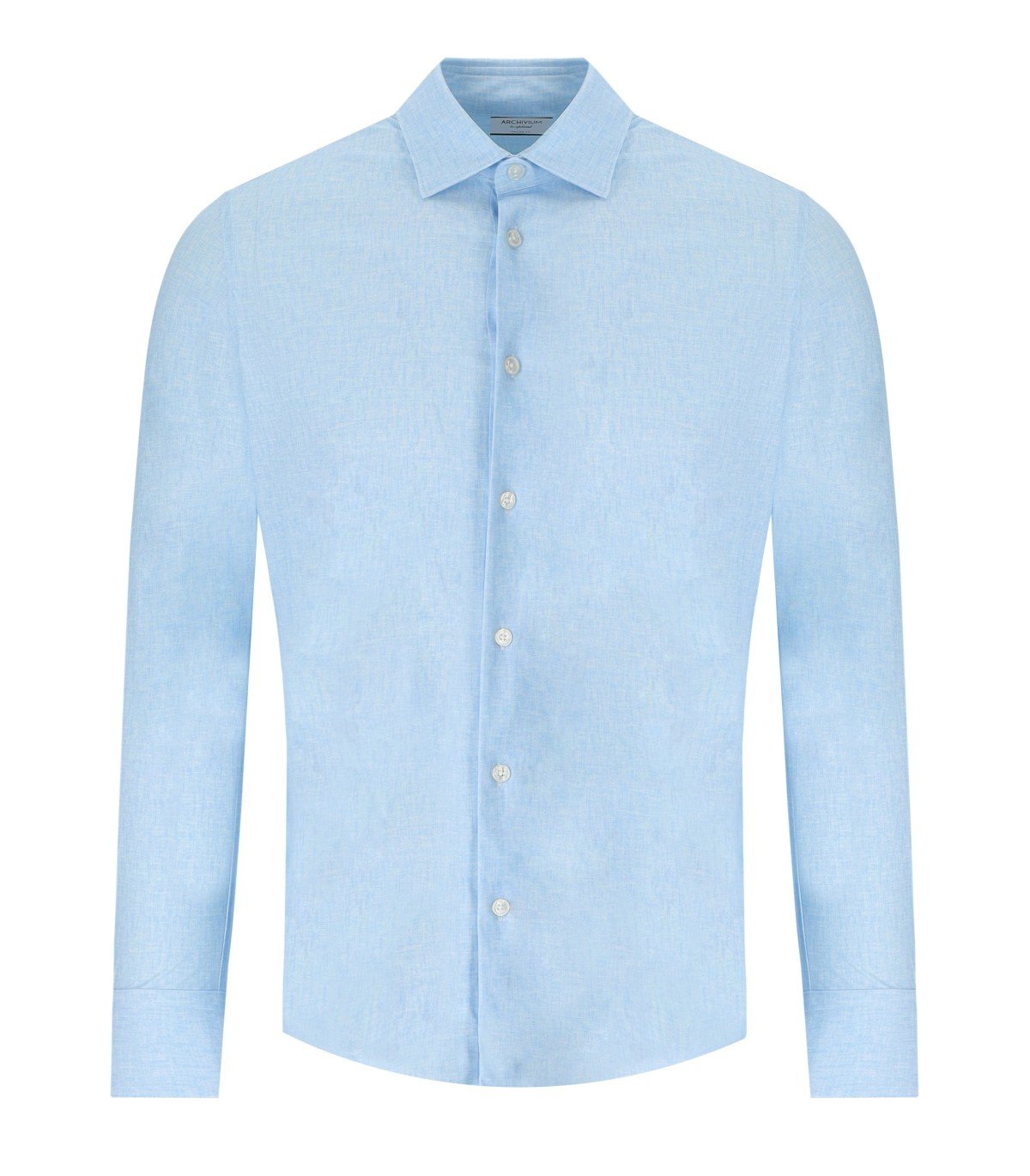 CAMICIA EFFETTO LINO AZZURRA ARCHIVIUM