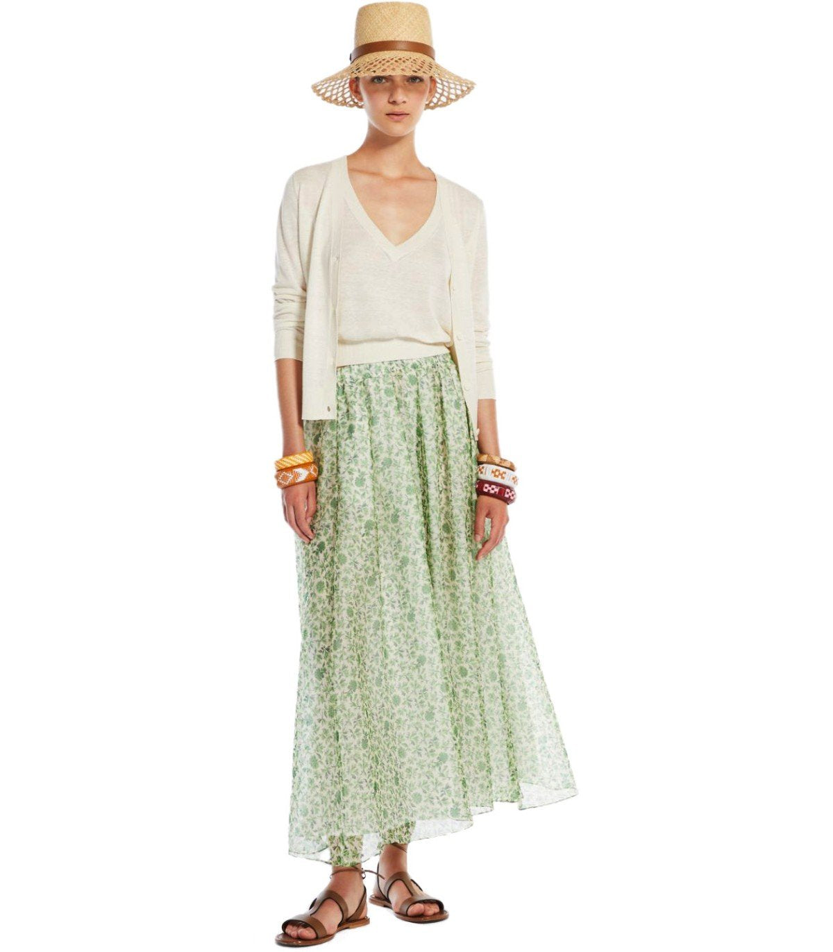 MAX MARA WEEKEND MARCA GREEN SKIRT