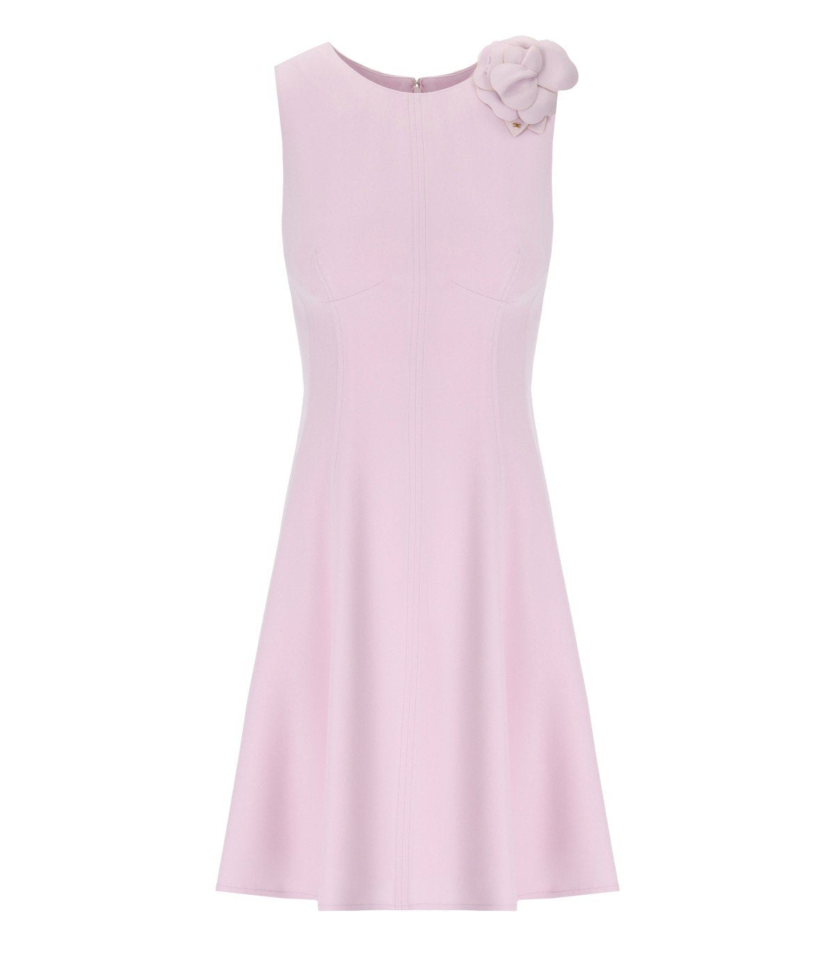 ELISABETTA FRANCHI QUARZO DRESS WITH BROOCH