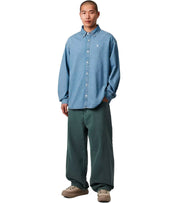 CARHARTT WIP LUCAS BLUE BLEACHED SHIRT